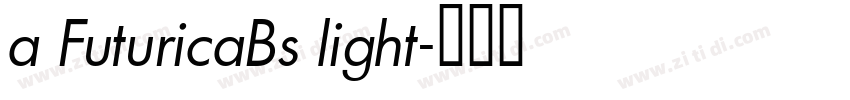 a FuturicaBs light字体转换